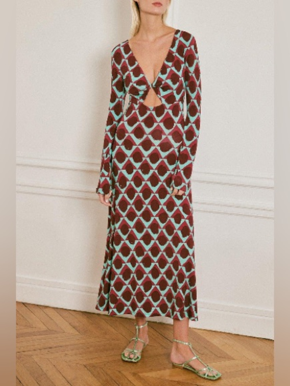Johanna Ortiz Sixties Valiente Gaucha Reversible Midi Dress – Size 8